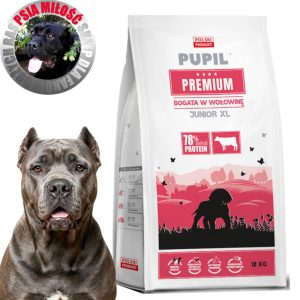 PUPIL Premium JUNIOR XL bogata w wołowinę 12 kg - sucha karma dla psa
