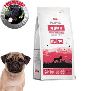 PUPIL Premium JUNIOR MINI bogata w wołowinę 1,6kg - sucha karma dla psów