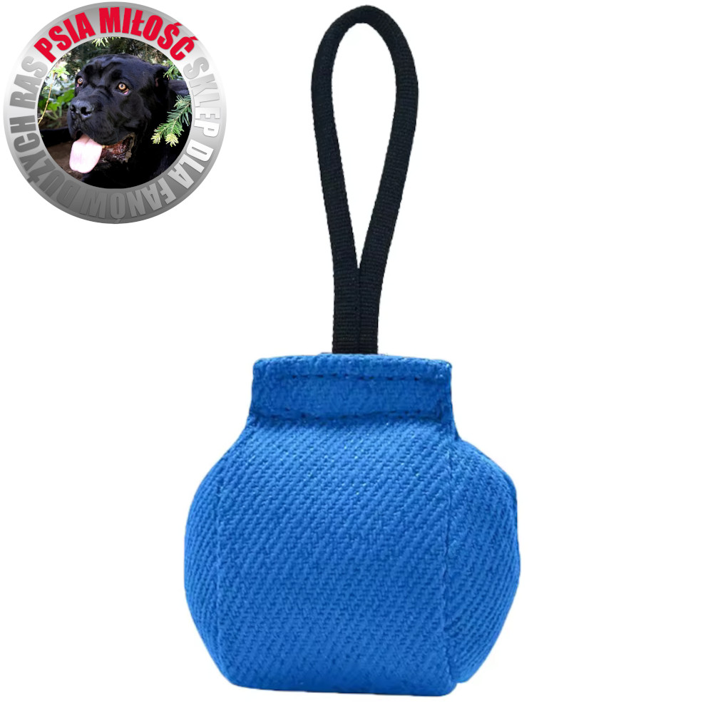 Gryzak – Piłka Psia Miłość HEKTOREK z nylcotu 13×13 cm z rączką 35 cm - 5 kolorów - obrazek 7