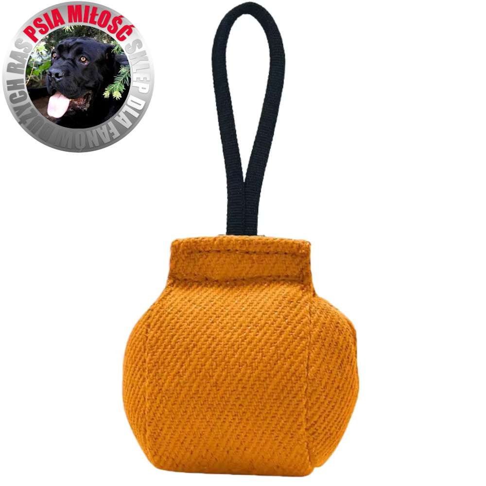 Gryzak – Piłka Psia Miłość HEKTOREK z nylcotu 13×13 cm z rączką 35 cm - 5 kolorów - obrazek 8