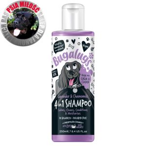 Bugalugs 4in1 Dog Shampoo 250ml - szampon uspokajający dla psa, z lawendą i rumiankiem, koncentrat 1:10