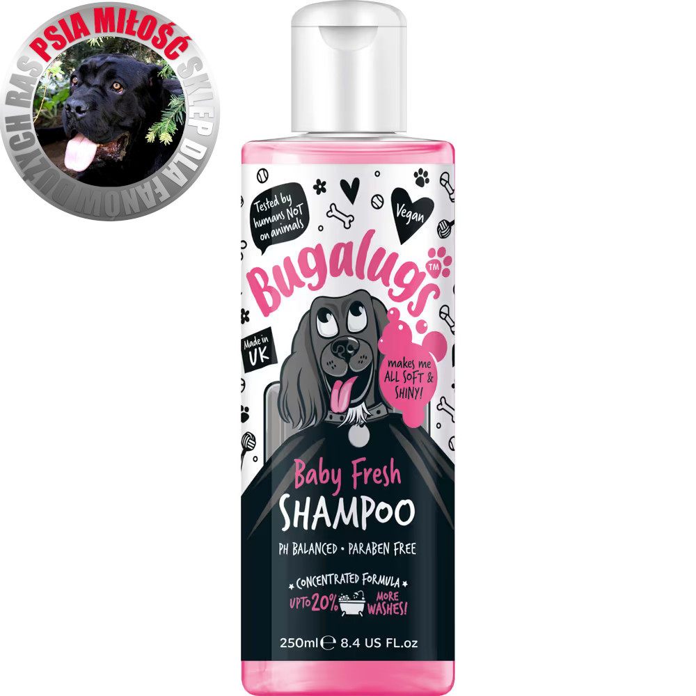 Bugalugs Baby Fresh Shampoo 250ml - delikatny szampon dla szczeniaka, koncentrat 1:20