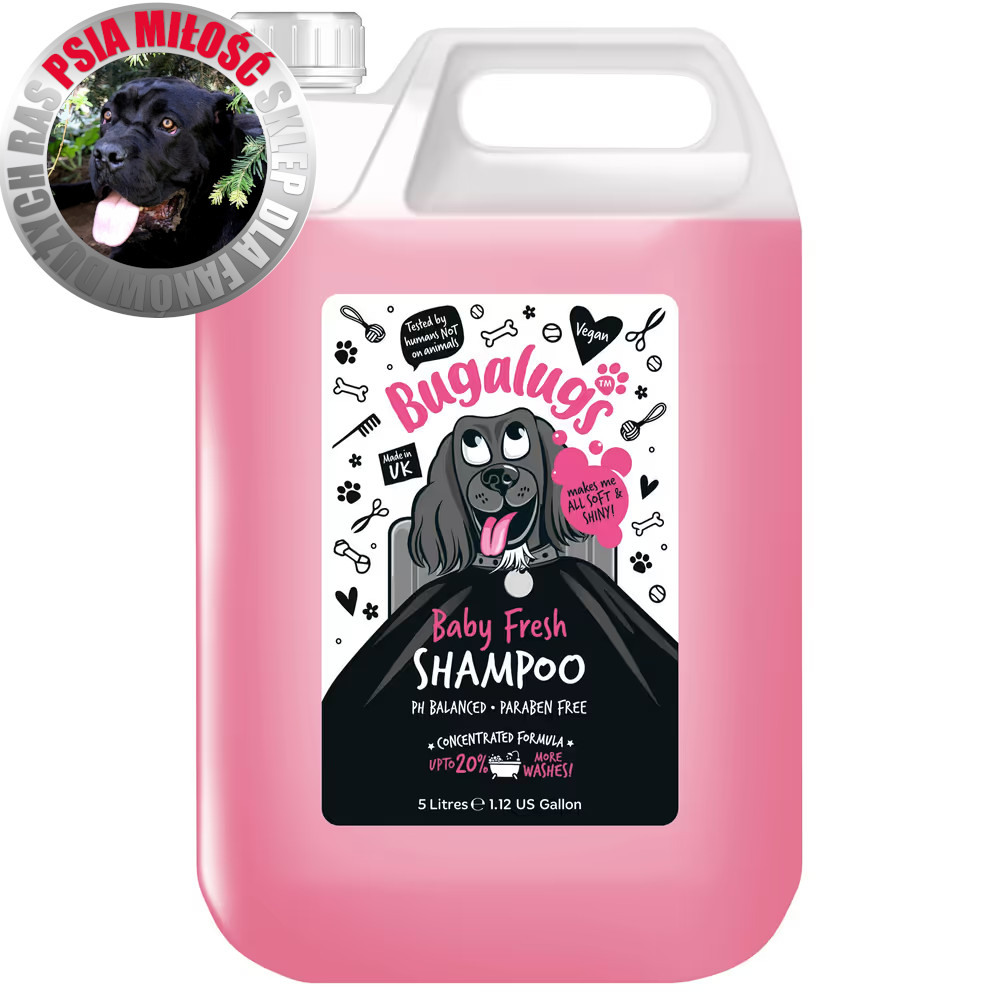 Bugalugs Baby Fresh Shampoo 5L - delikatny szampon dla szczeniaka, koncentrat 1:20