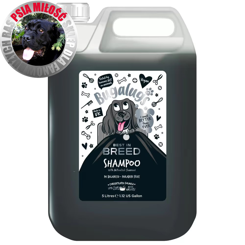 Bugalugs Best in Breed Shampoo 5L - oczyszczający szampon dla psa, z węglem aktywnym