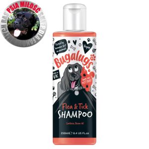 Bugalugs Flea & Tick Shampoo - szampon ochronny dla psa, z olejkiem Neem - 250ml