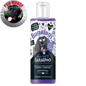 Bugalugs Maxi White Shampoo 250ml - szampon do białej sierści psa, uwydatniający kolor włosa, koncentrat 1:10