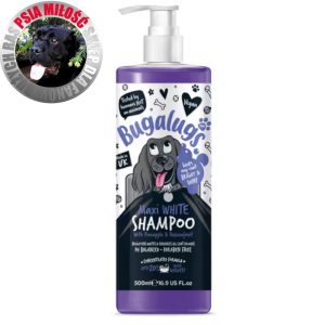 Bugalugs Maxi White Shampoo 500ml - szampon do białej sierści psa, uwydatniający kolor włosa, koncentrat 1:10