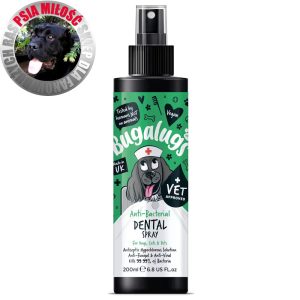 Bugalugs Anti-Bacterial Dental Spray 200ml - spray do higieny jamy ustnej psa i kota