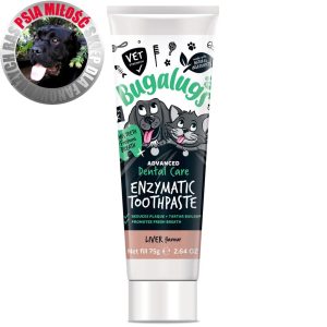 Bugalugs Enzymatic Toothpaste 75g - enzymatyczna pasta do zębów dla psa i kota o smaku wątróbki