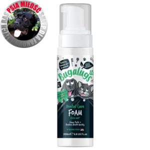 Bugalugs Dental Care Foam 200ml - pianka do zębów dla psa i kota niewymagająca szczotkowania miętowa