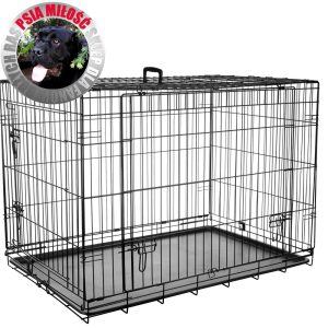 Flamingo Nyo Black – metalowa klatka dla psa XXL (77 × 124 × 81,5 cm)